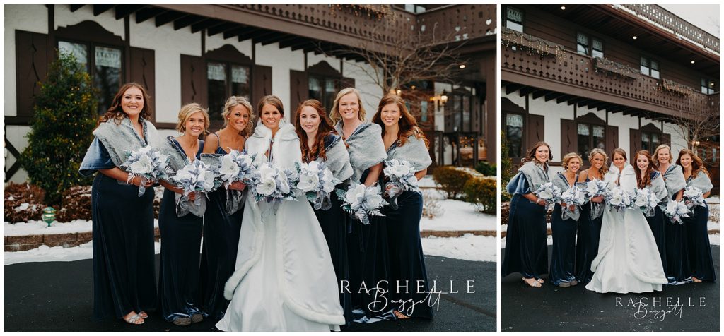 bridal party collage