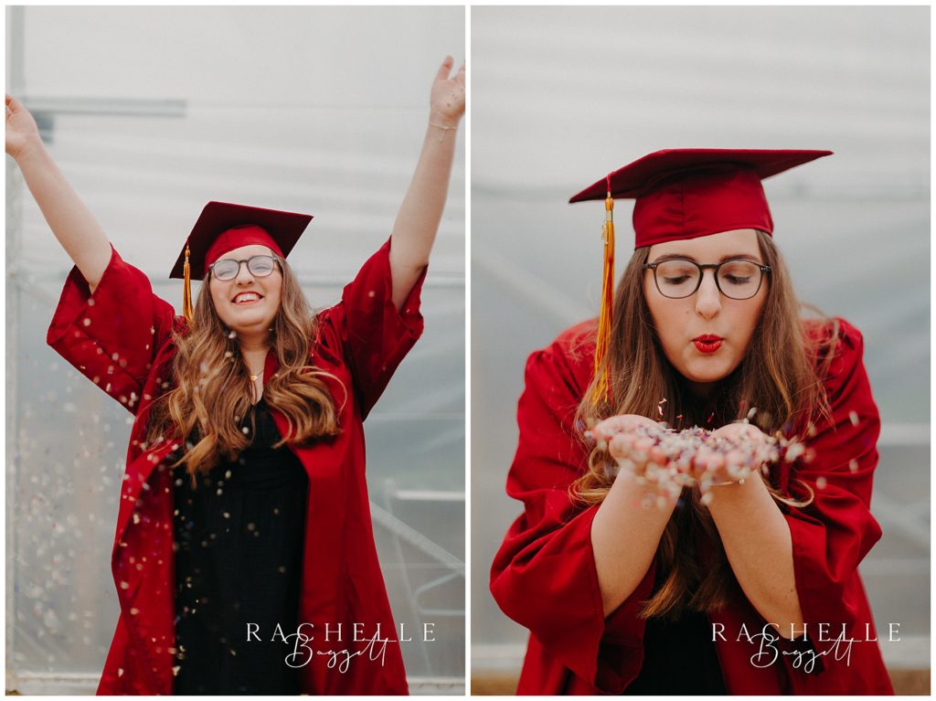 girl celebrating graduation